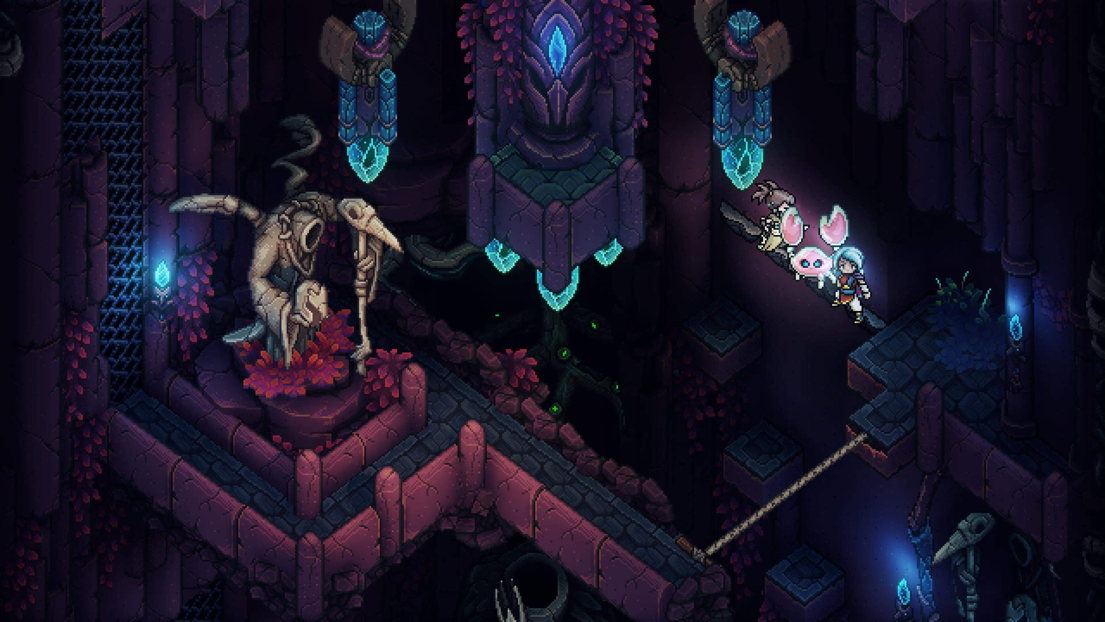 Look at him go! Also another good example of a vertical dungeon.